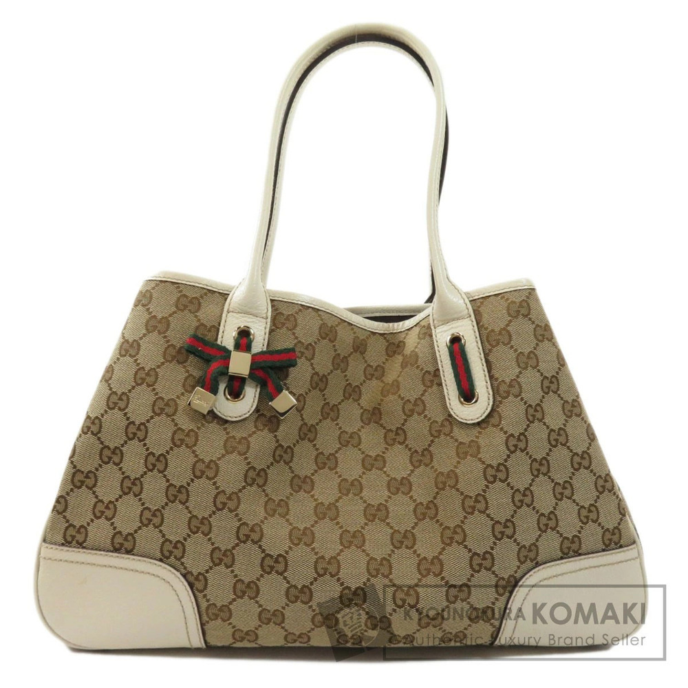Gucci Princy tote bag GG canvas white leather